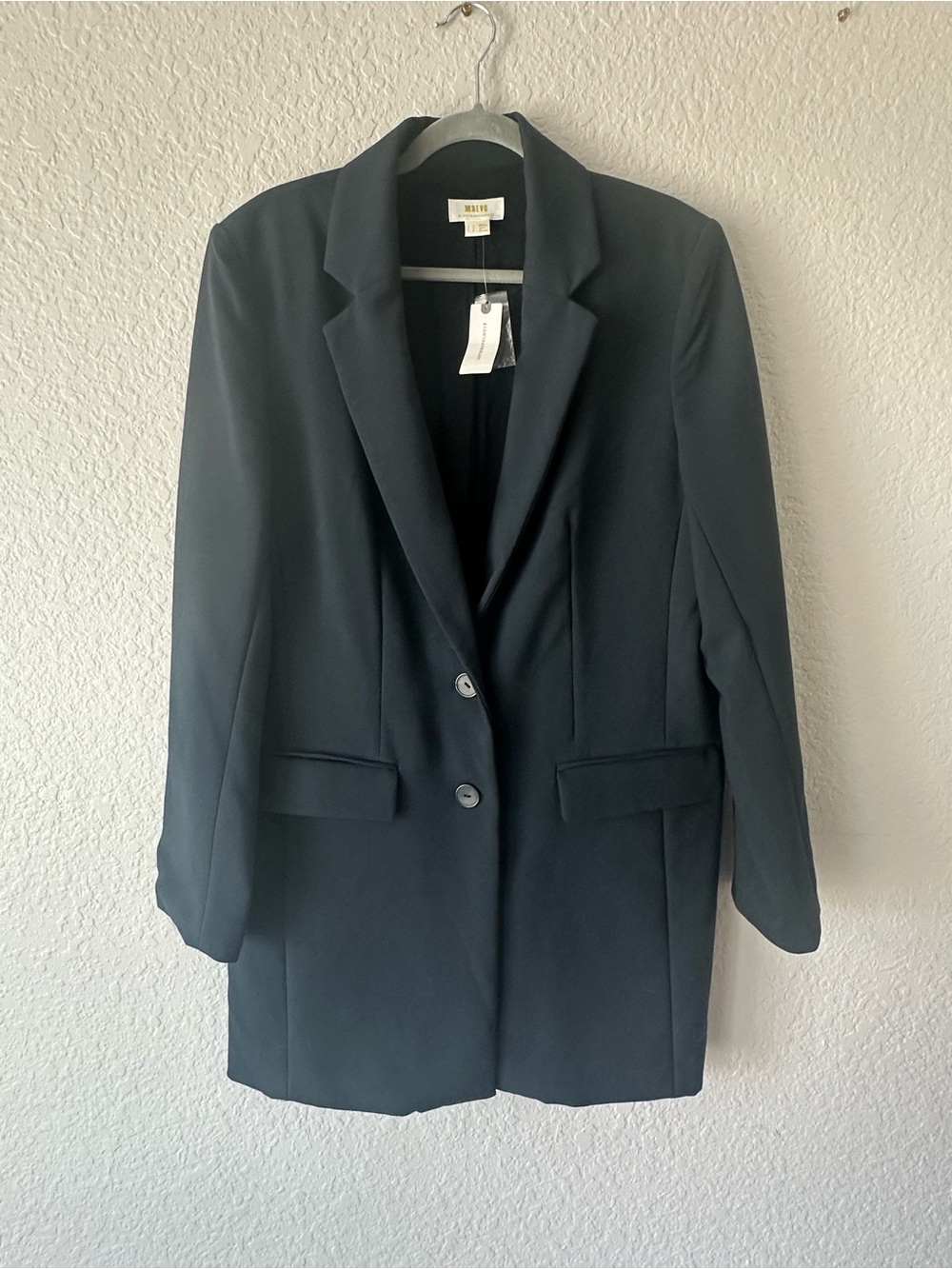 Maeve Anthropologie Black Blazer Size 14 NWT Tailored Stretch Work Office Jacket